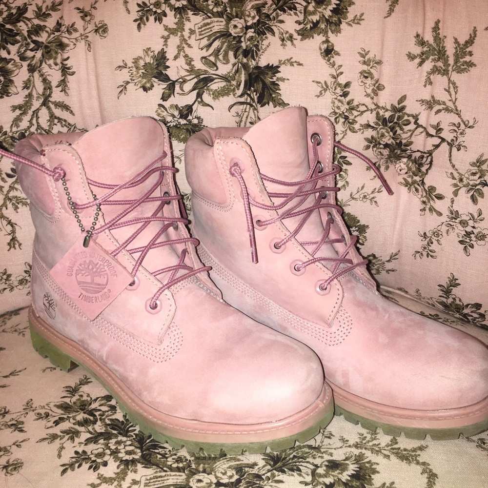 Baby pink timberlands